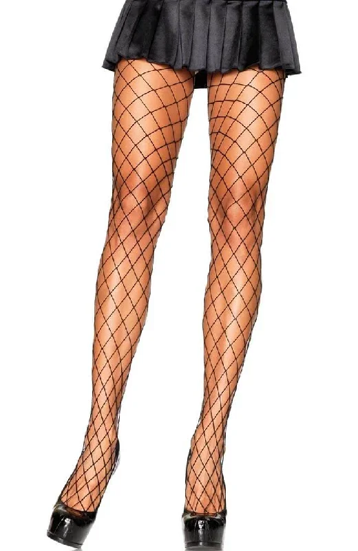 Black fence net pantyhose