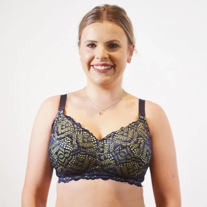 Maternity Bra - Navy Lime