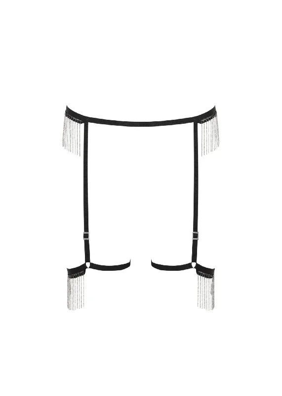 Antoinette Thigh Harness (Black/Silver)