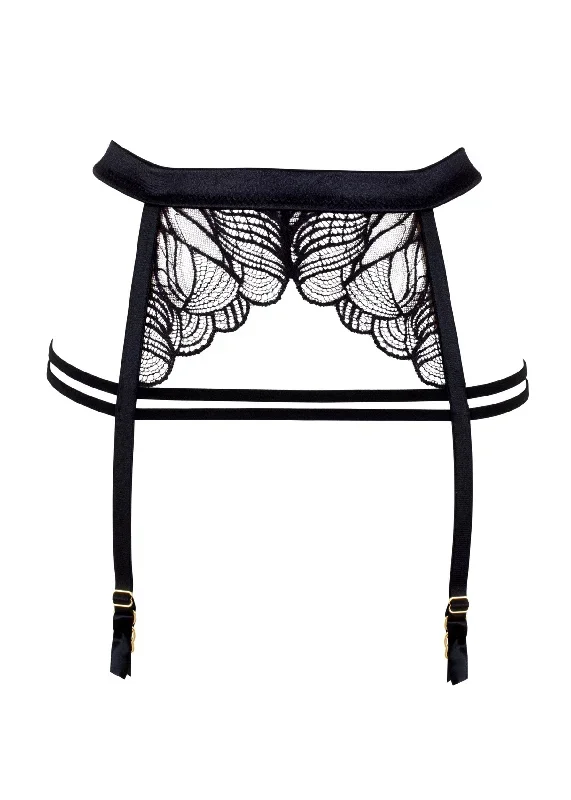 Emerson (Black) Suspender Belt