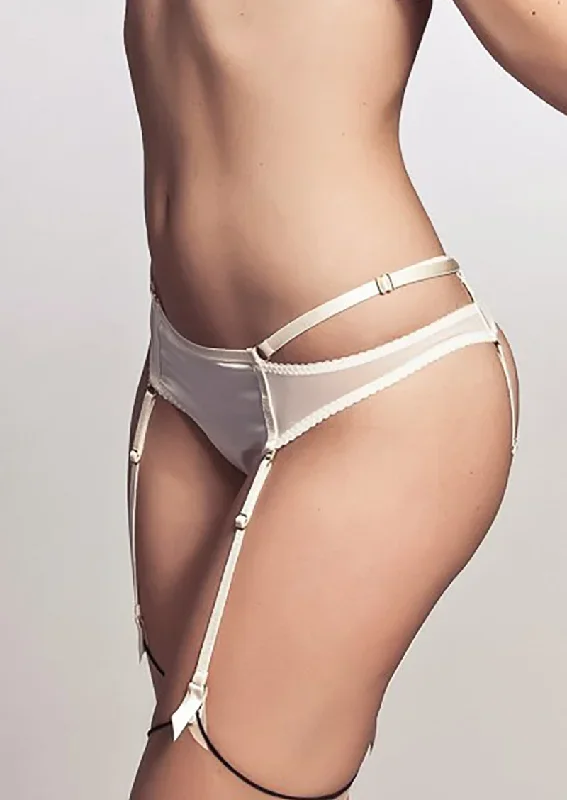 Bondage Belle Suspender Thong Ivory