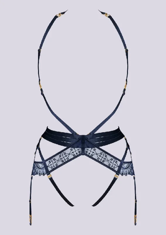 bordelle-mari-suspender-harness-navy-blue