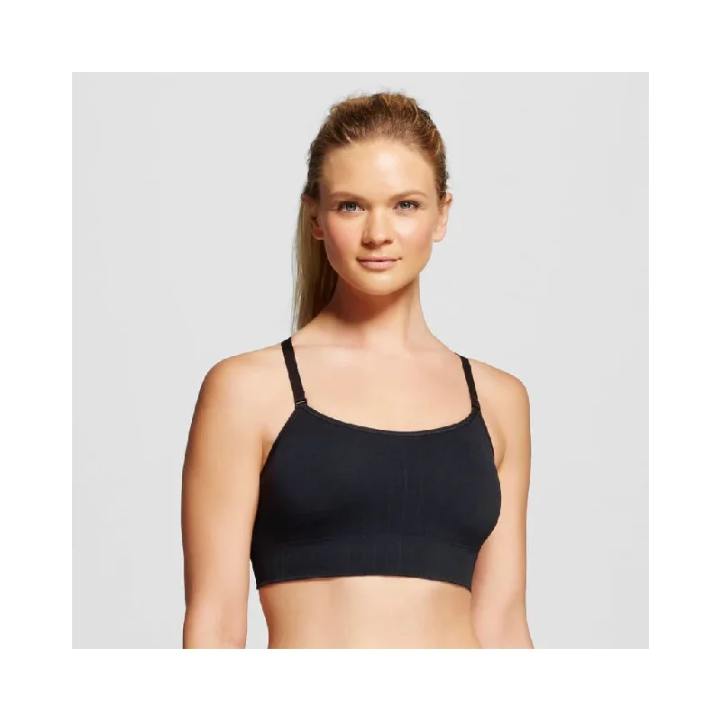 champion-n9118-seamless-adjustable-cami-wire-free-sports-bra-medium-black-nwt-1