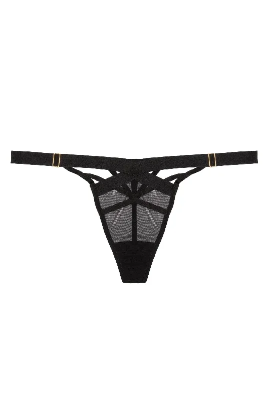 chantal-black-elastic-and-mesh-thong