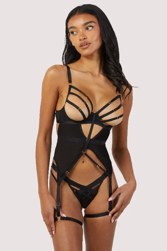 chantal-black-wired-mesh-basque-with-leg-harness