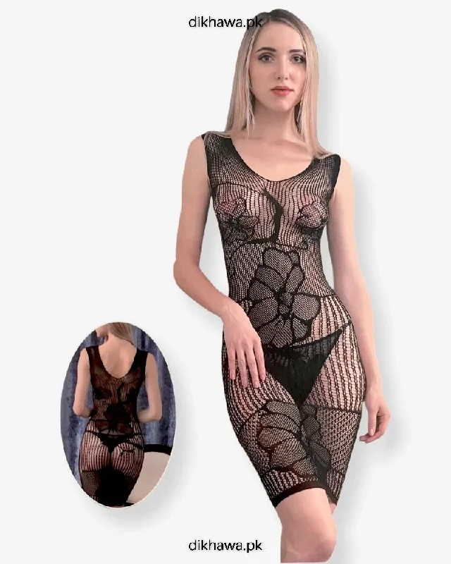 Hkmeair Khushi Print Sexy Net Bodystocking No H8216