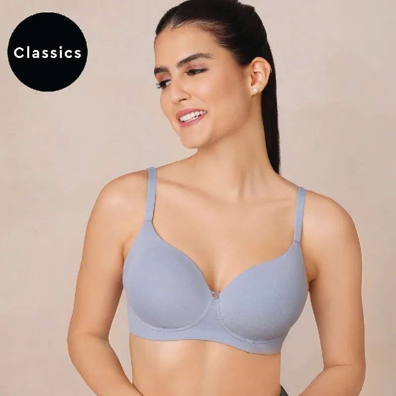 Nykd by Nykaa Cups of Joy Wire-free Shaping Bra - M Blue NYB094