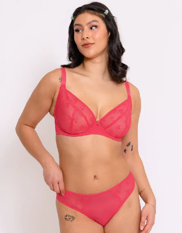 Curvy Kate Cherry Pop Plunge Bra Cherry Glow