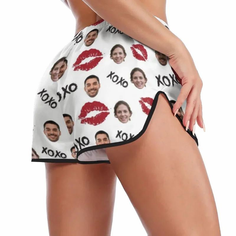 custom-couple-face-pajamas-red-lips-sleepwear-personalized-womens-sexy-cami-pajamas-set