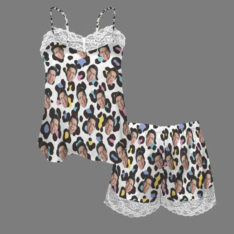 custom-face-color-leopard-lace-cami-pajamas-personalized-womens-nightwear-set