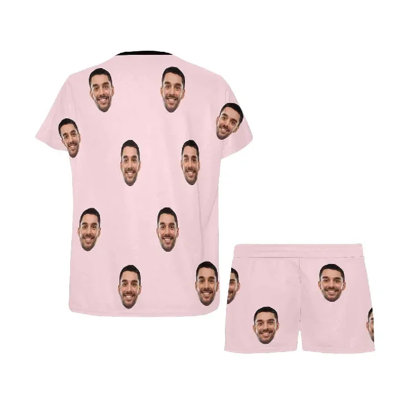 custom-face-couple-pajamas-personalized-face-couple-matching-crew-neck-short-pajama-set