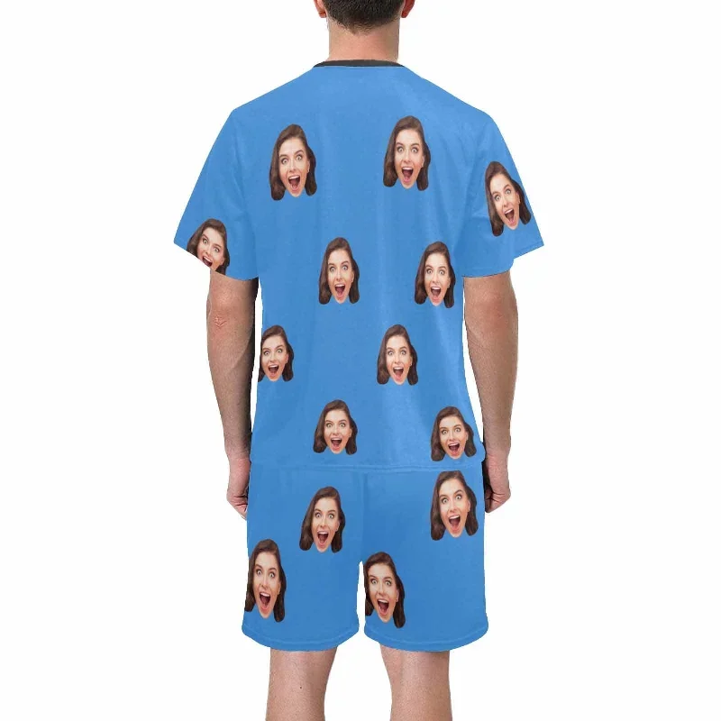 custom-face-couple-pajamas-personalized-face-couple-matching-crew-neck-short-pajama-set