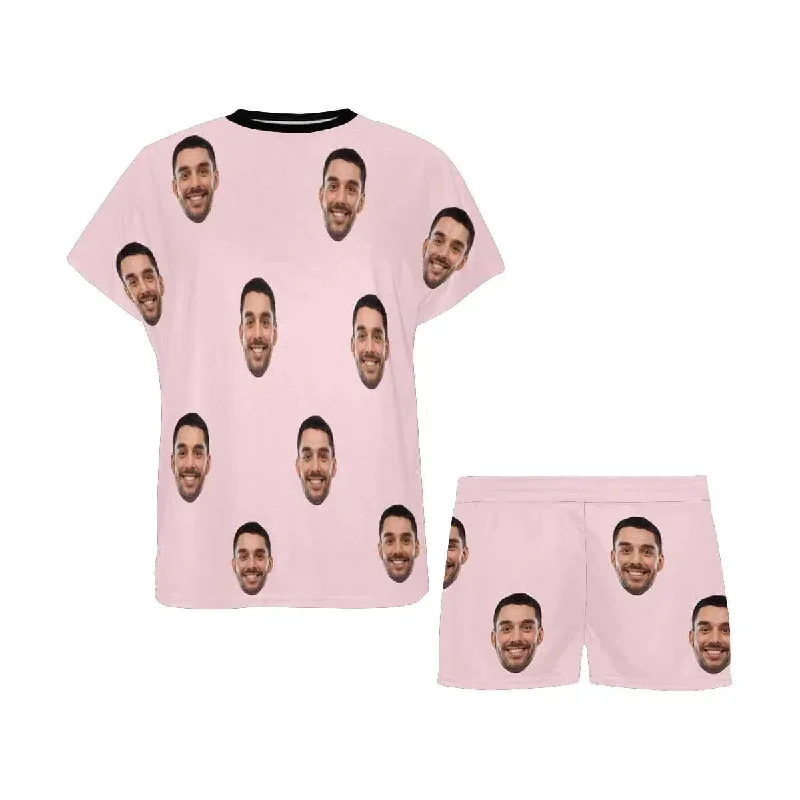 custom-face-couple-pajamas-personalized-face-couple-matching-crew-neck-short-pajama-set