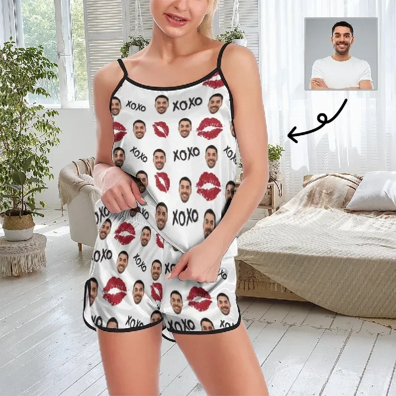 custom-face-pajamas-red-lips-sleepwear-personalized-womens-sexy-cami-pajamas-set