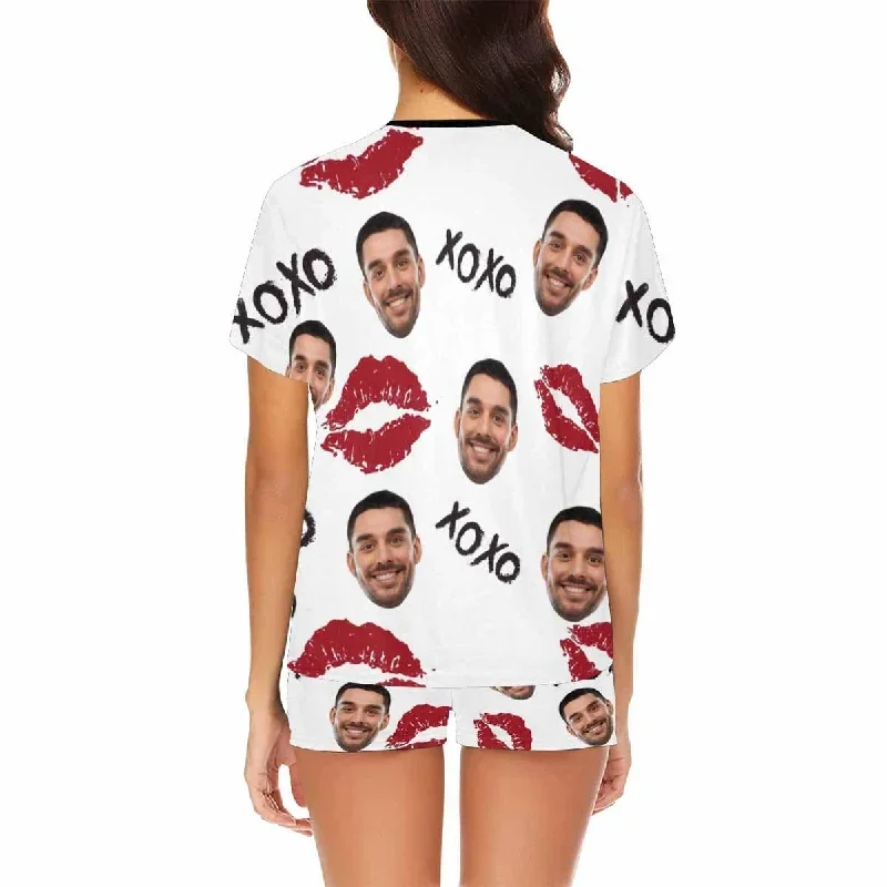 custom-face-pajamas-xoxo-sleepwear-personalized-red-lips-womens-pajama-set-for-wife-or-girlfriend