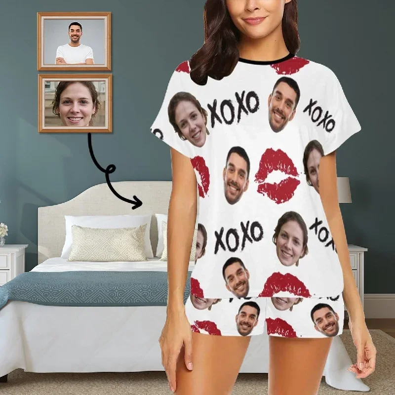 custom-face-pajamas-xoxo-sleepwear-personalized-red-lips-womens-pajama-set-for-wife-or-girlfriend