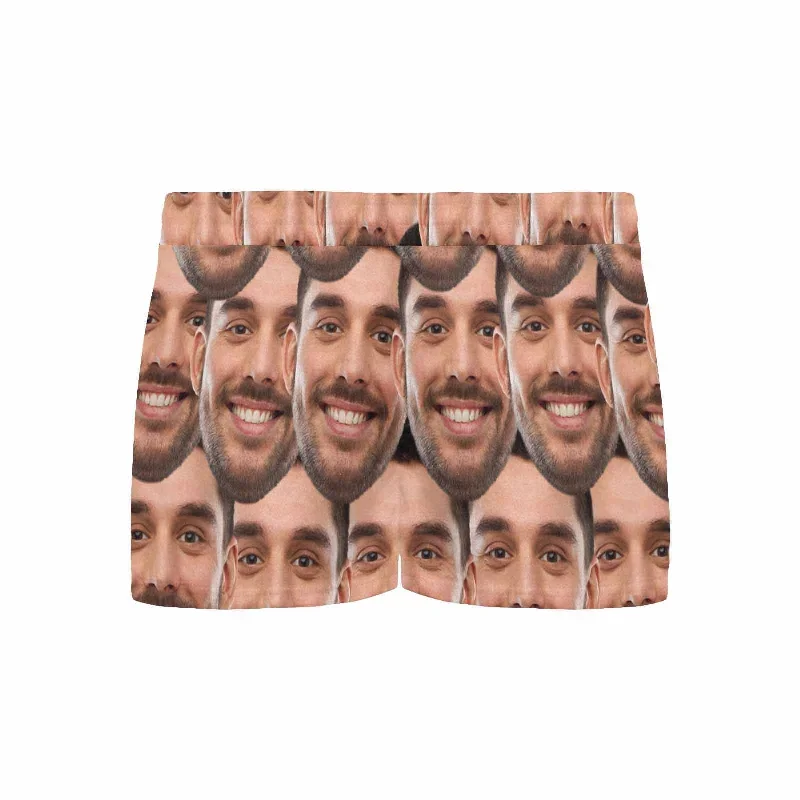 custom-face-womens-pajama-shorts-personalized-seamless-face-sleepwear-shorts