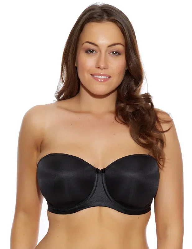 ELOMI SMOOTHING EL1230 BLACK UNDERWIRED MOLDED STRAPLESS BRA