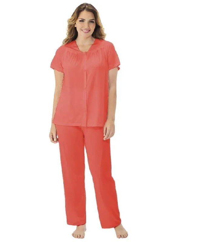 Exquisite Form Short Sleeve Pajamas Plus - Passion