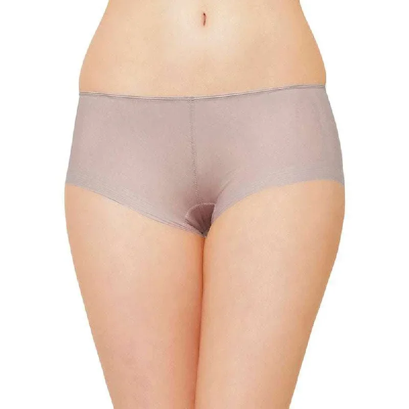 Feel Free Mid Waist  Full Coverage Seamless  Everyday Wear Boy Leg Panty - Beige