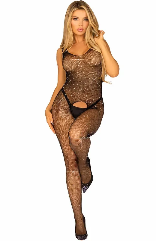 Fishnet bodystocking with rhinestones - Sparkle Where?