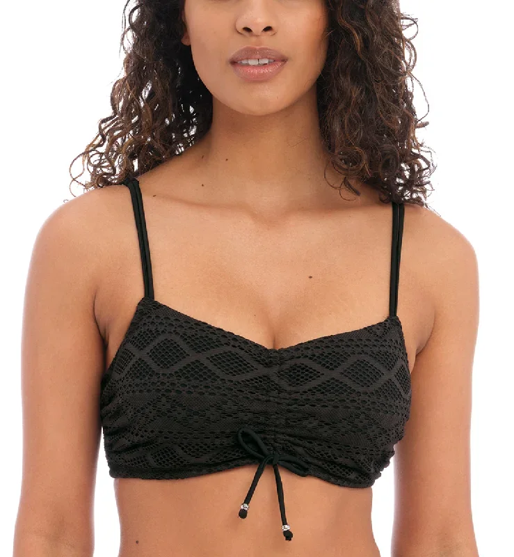 Freya Sundance Concealed Underwire Bralette Bikini Top (4000)- Black