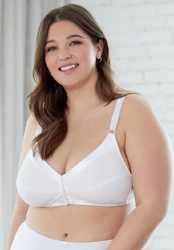 Satin Trim Wirefree Front Close Cotton Bra Bestform