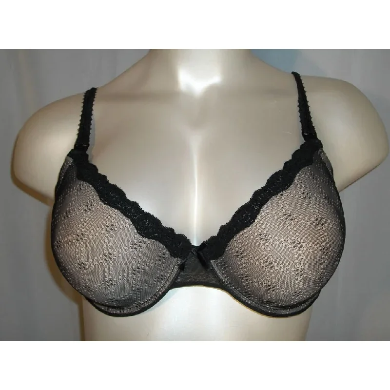 Gilligan O'Malley Lace Overlay Molded Cup Nursing Maternity UW Bra 36D Black NWOT