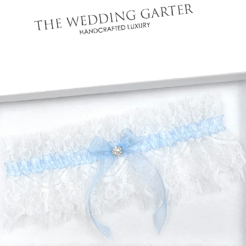 Gracie White Eyelash Lace Bridal Garter