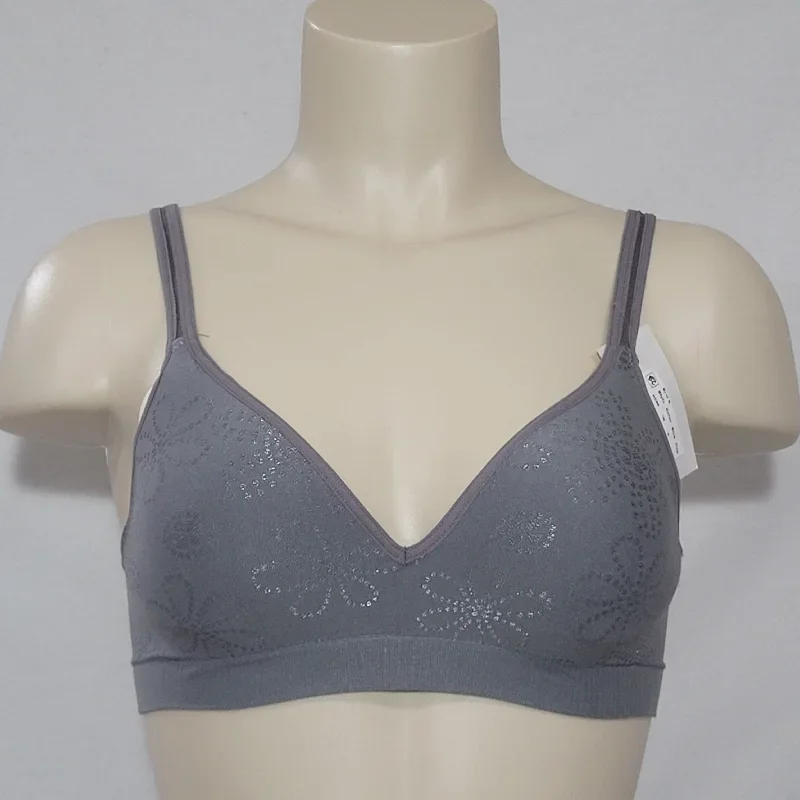 Hanes G260 HC80 Barely There 4546 BT54 Wire Free Soft Cup Bra SMALL Charcoal