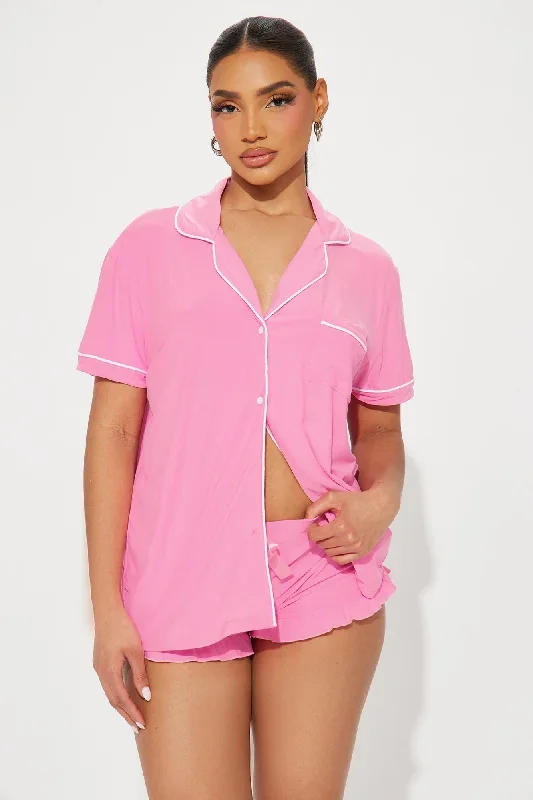 Have Faith PJ Short Set - Pink