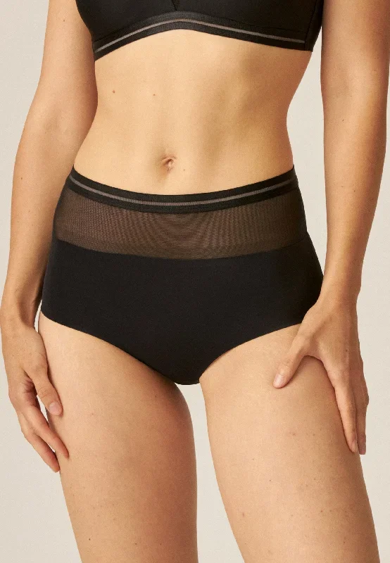 High Waist Panty - Schwarz