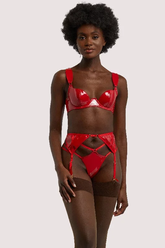 hustler-maxine-red-pvc-strap-and-ring-detail-suspender