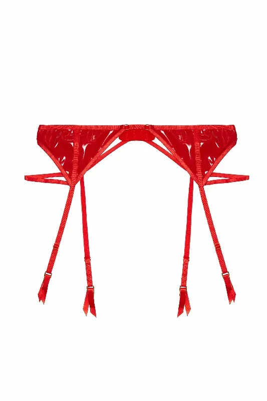 hustler-maxine-red-pvc-strap-and-ring-detail-suspender