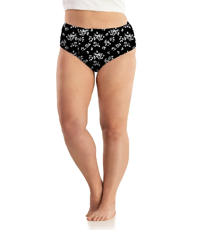 Junowear Cotton Stretch Classic Brief Fresh Gardenia Print