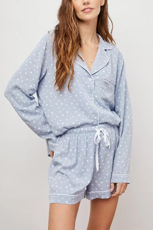 KELLEN PAJAMA SET - BLUE WHITE STARS