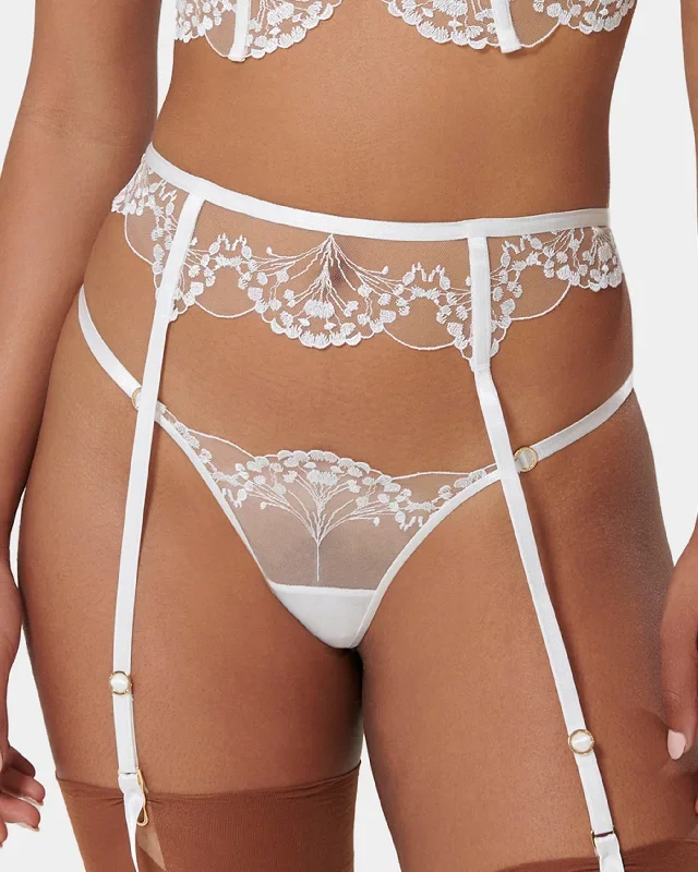 Marisa Garter Belt White/Sheer