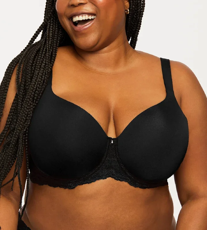 Montelle Pure Plus Black T Shirt Bra 9320