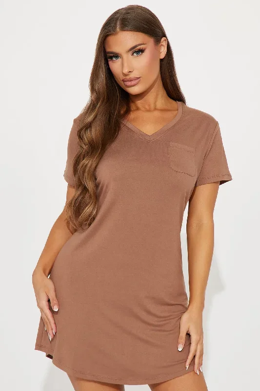 Must Be Dreaming PJ Sleep Shirt - Mocha