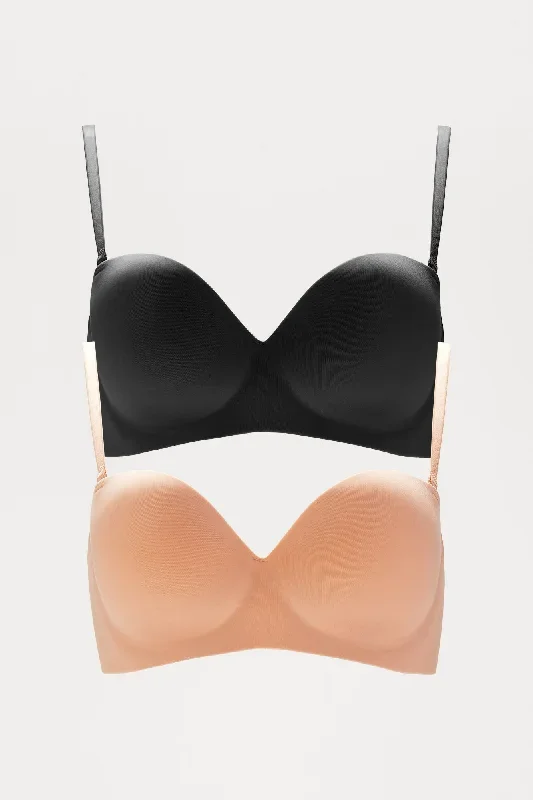 Over It Multi Way 2 Pack Bras - Nude/combo