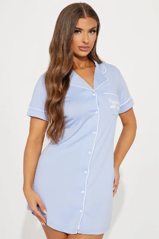 Pajamas All Day PJ Sleep Shirt - Blue