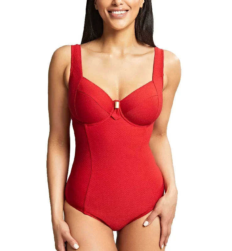 Panache Marianna Balconnet Underwire One Piece Swimsuit (SW1590)- Crimson