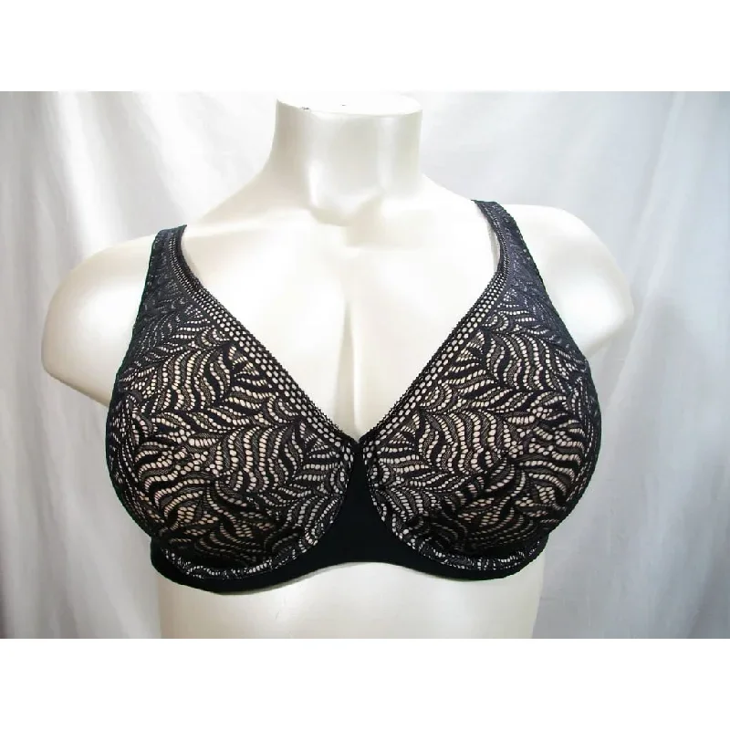 Paramour 215011 by Felina Carolina Unlined Full Coverage Plunge UW Bra 42D Black