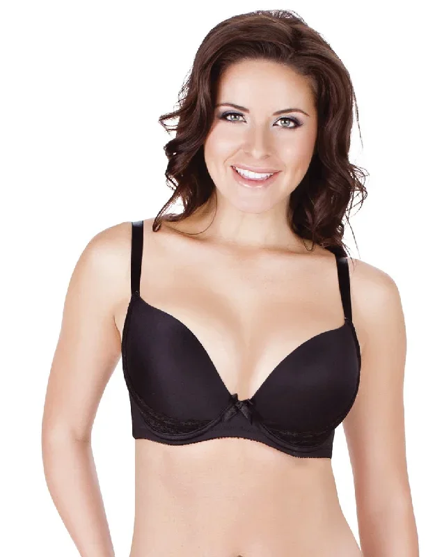 Parfait Casey Plunge Molded Underwire Bra, Black