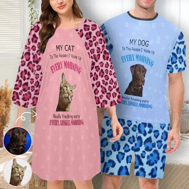 personalized-pet-face-leopard-print-men-sleepwear-womens-oversized-sleep-tee