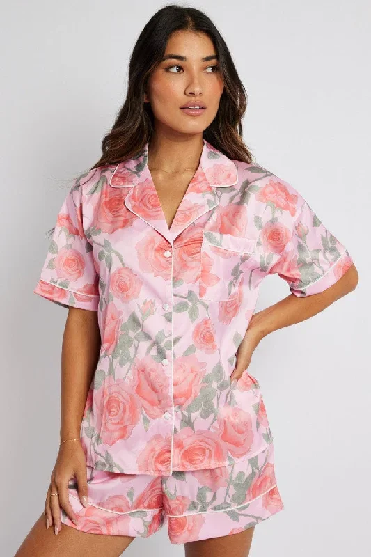 pink-floral-pyjama-set-satin-short-sleeve-piping-pj-nw2241-84zb-1