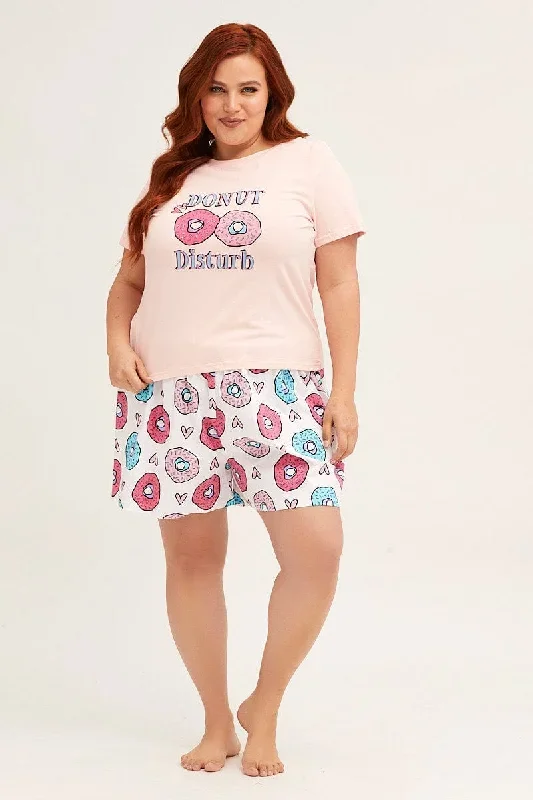 placement-donuts-cotton-short-sleeve-top-shorts-pj-set-cnw9020r-34wb