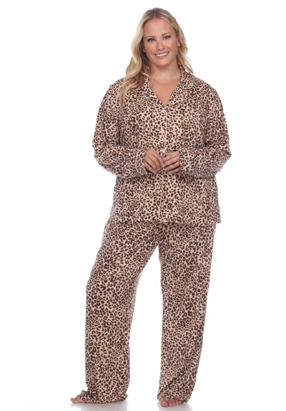 plus-size-long-sleeve-pajama-set-brown