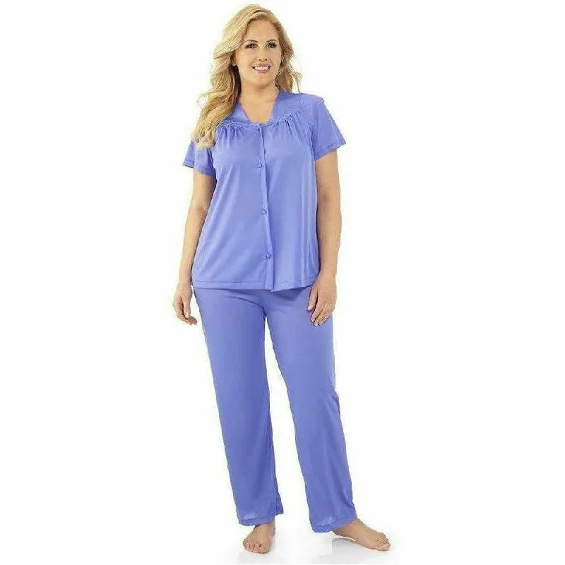 Plus Size Short Sleeve Long Pyjama Set