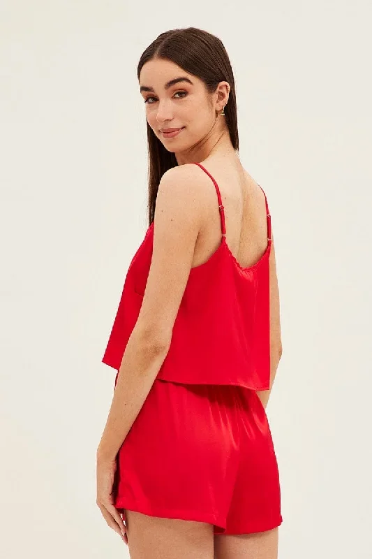 red-pyjamas-set-sleeveless-cami-shorts-satin-nw10045a-43wb